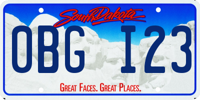 SD license plate 0BGI23