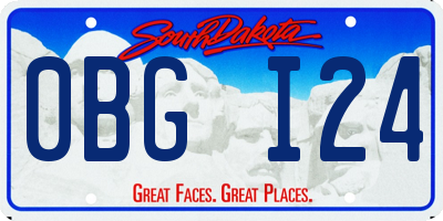 SD license plate 0BGI24