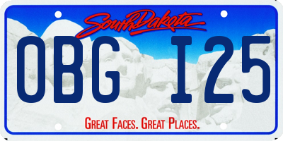SD license plate 0BGI25