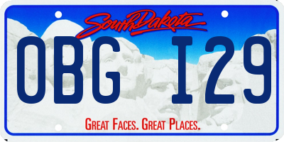 SD license plate 0BGI29