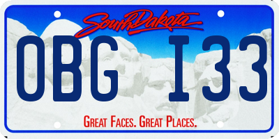 SD license plate 0BGI33