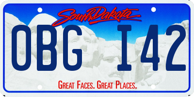 SD license plate 0BGI42