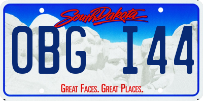 SD license plate 0BGI44