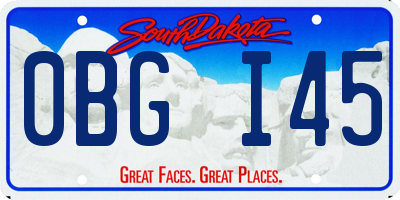SD license plate 0BGI45