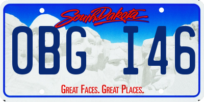 SD license plate 0BGI46