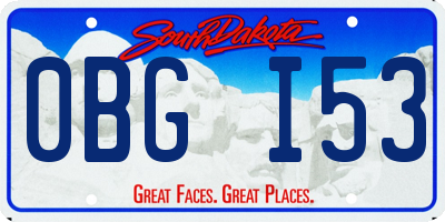 SD license plate 0BGI53