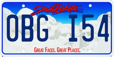 SD license plate 0BGI54