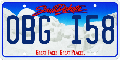 SD license plate 0BGI58
