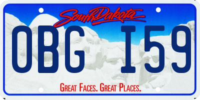 SD license plate 0BGI59