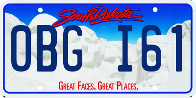 SD license plate 0BGI61