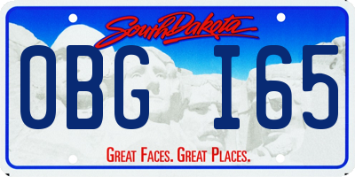 SD license plate 0BGI65