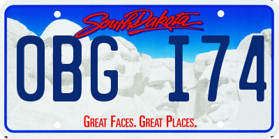 SD license plate 0BGI74