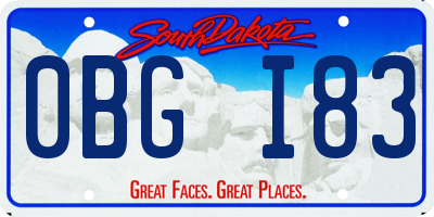 SD license plate 0BGI83