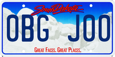 SD license plate 0BGJ00