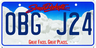 SD license plate 0BGJ24