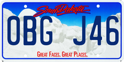 SD license plate 0BGJ46