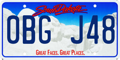 SD license plate 0BGJ48