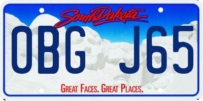 SD license plate 0BGJ65