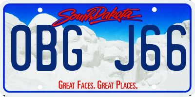 SD license plate 0BGJ66