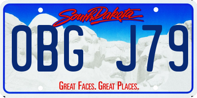 SD license plate 0BGJ79
