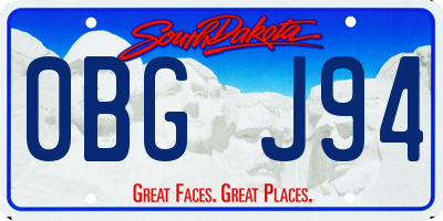 SD license plate 0BGJ94