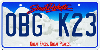 SD license plate 0BGK23