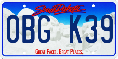 SD license plate 0BGK39