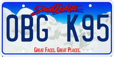 SD license plate 0BGK95