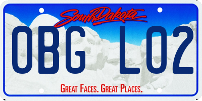 SD license plate 0BGL02