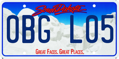 SD license plate 0BGL05