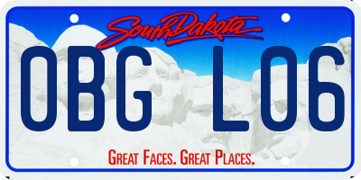 SD license plate 0BGL06