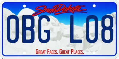 SD license plate 0BGL08