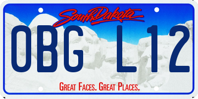 SD license plate 0BGL12