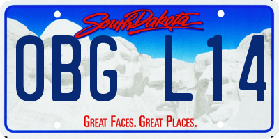 SD license plate 0BGL14