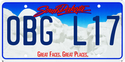SD license plate 0BGL17