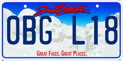 SD license plate 0BGL18