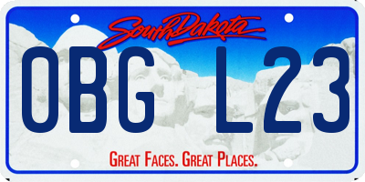 SD license plate 0BGL23