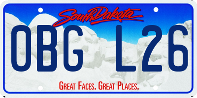 SD license plate 0BGL26