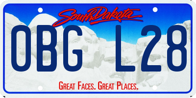 SD license plate 0BGL28