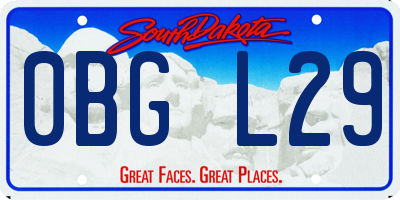 SD license plate 0BGL29