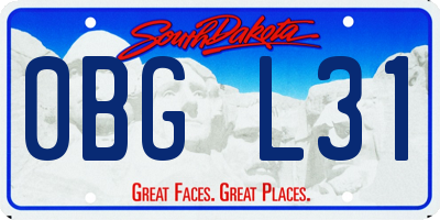 SD license plate 0BGL31