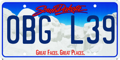 SD license plate 0BGL39