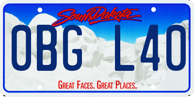 SD license plate 0BGL40