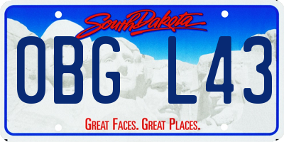 SD license plate 0BGL43