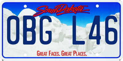 SD license plate 0BGL46