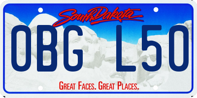 SD license plate 0BGL50