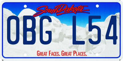 SD license plate 0BGL54