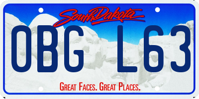 SD license plate 0BGL63