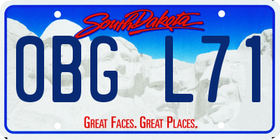 SD license plate 0BGL71