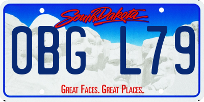 SD license plate 0BGL79
